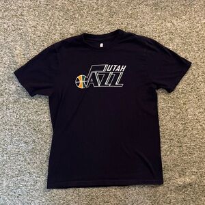 Utah Jazz retro colors. Youth L (14-16) navy t-shirt.